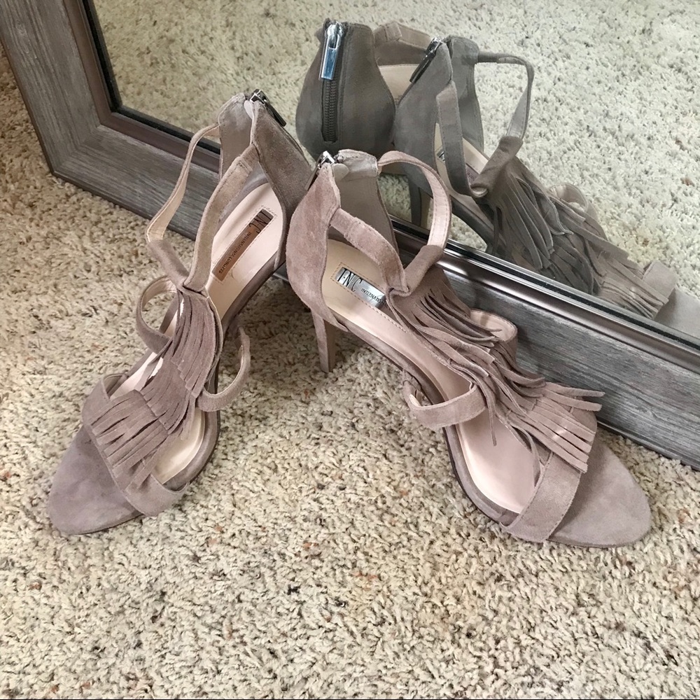 INC Fringe High Heels